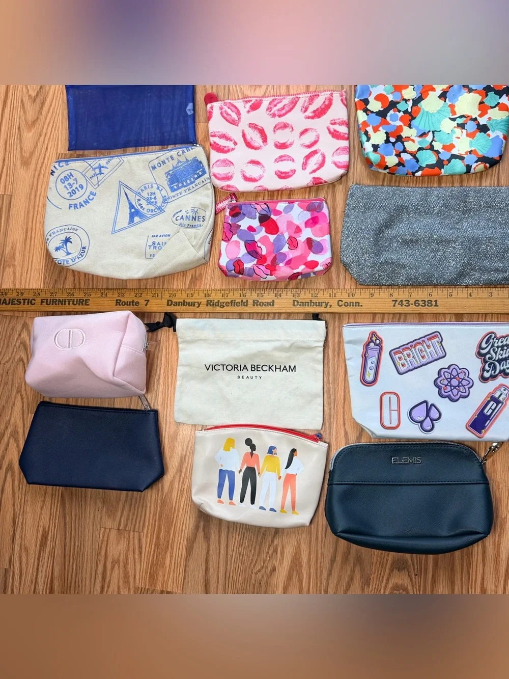 Lot 17 Makeup Cosmetic Travel Small Bags Dior Elemis Tumi Lancôme IPSY Clinique